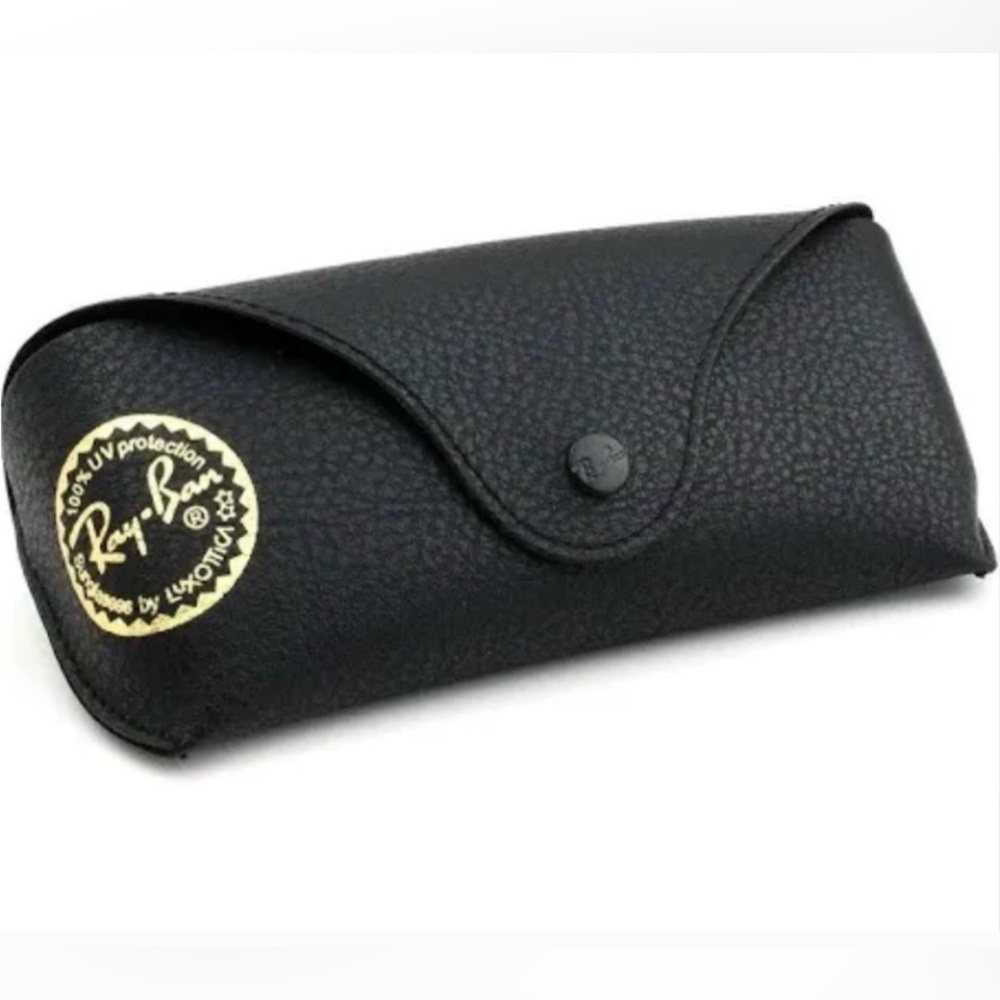 Ray-Ban Black and Gold Leather Pouch Universal Soft Sunglasses Case
